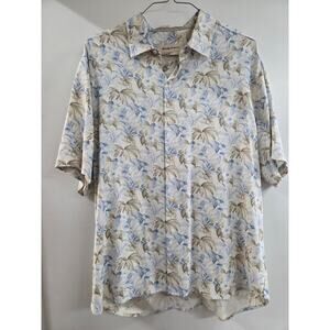 Tommy Bahama Aloha; Hawaiian; Tropical Shirt SS; Lt. Blue Floral. Sz  L